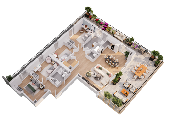 Coeur Acacia - Axonométrie - T5